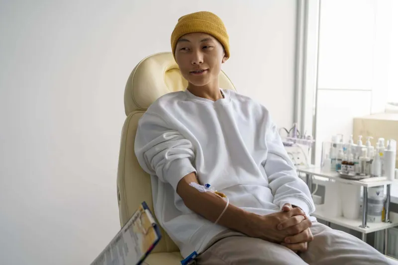 relax man sitting while on iv vitamin therapy in miami 1